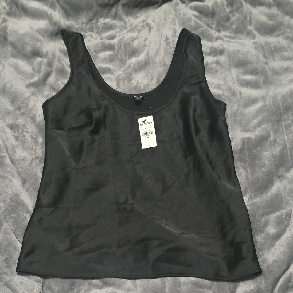 Express Black Satin Camisole Top
